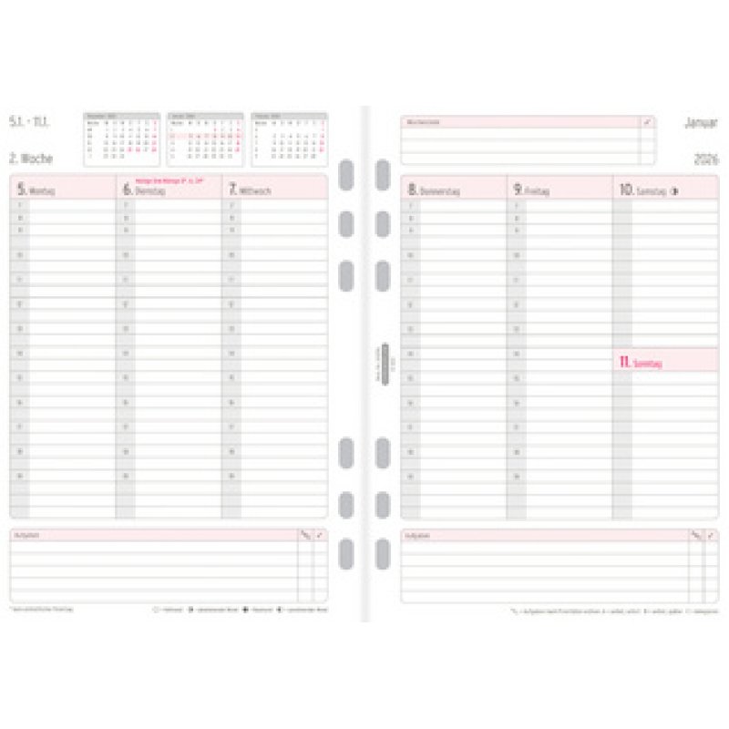 CHRONOPLAN Jahresset Wochenplan 2026, DIN A5