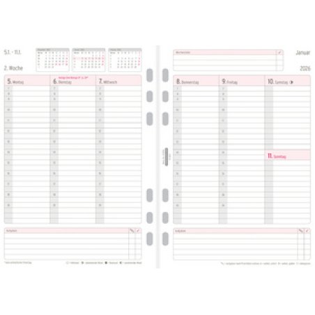 CHRONOPLAN Jahresset Wochenplan 2026, DIN A5