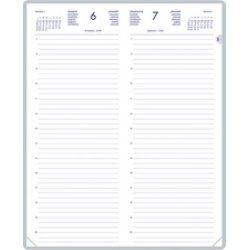 LECAS Agenda journalier Long Travers 2026, 140 x 350 mm,noir