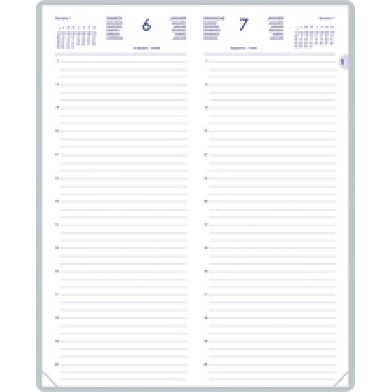 LECAS Agenda journalier Long Travers 2026, 140 x 350 mm,noir