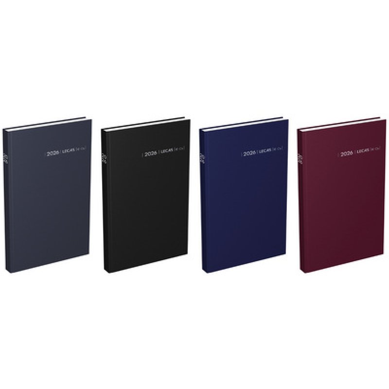 LECAS Agenda journalier Couronne EURO/Cent, 2026, noir