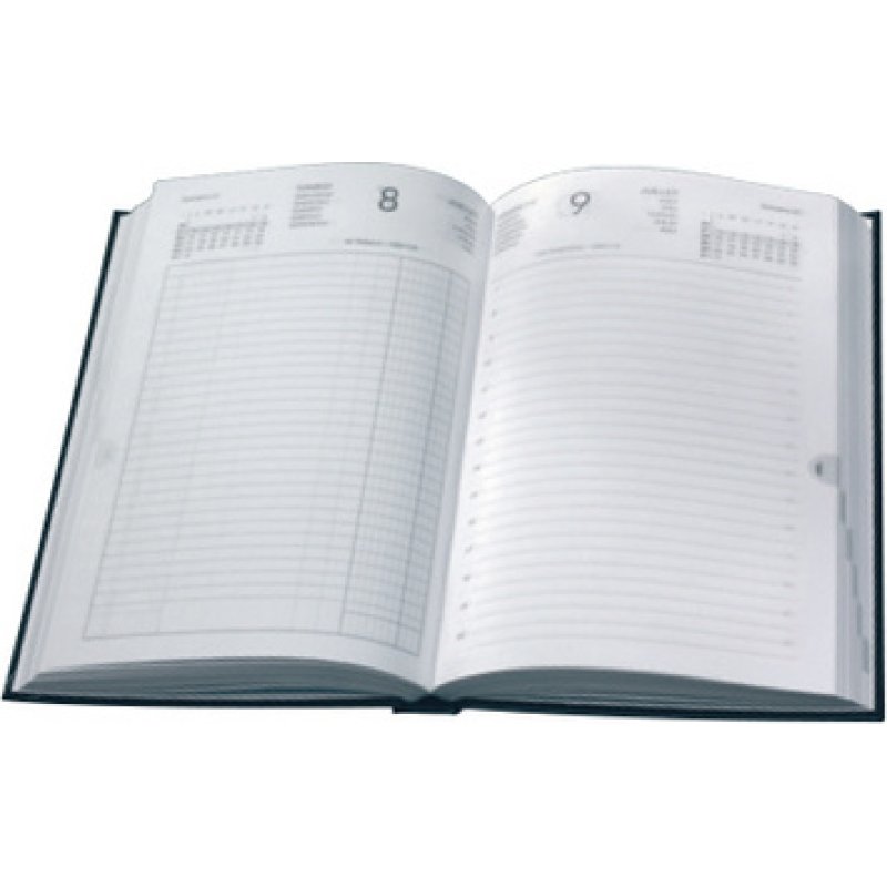 LECAS Agenda journalier Couronne EURO/Cent, 2026, noir