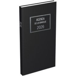LECAS Agenda de la Banque Long, 150 x 340 mm, 2026, noir