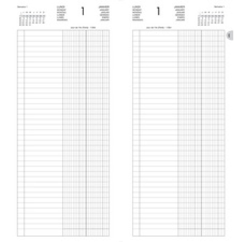 LECAS Agenda de la Banque Long, 150 x 340 mm, 2026, noir