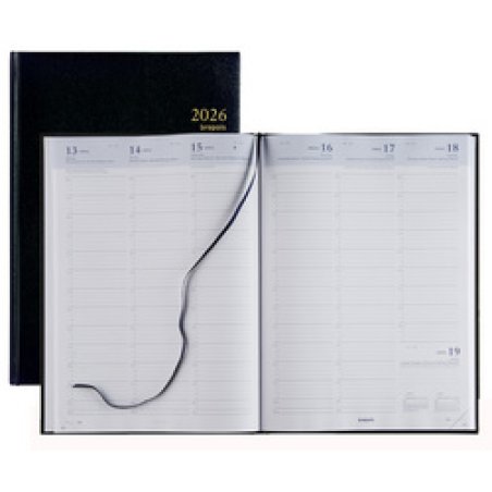 brepols Agenda semainier "OMEGA 30", 2026, 210 x 290 mm,noir