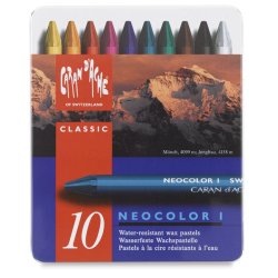 CARAN D'ACHE Pastel à la cire NEOCOLOR I, étui métal de 10