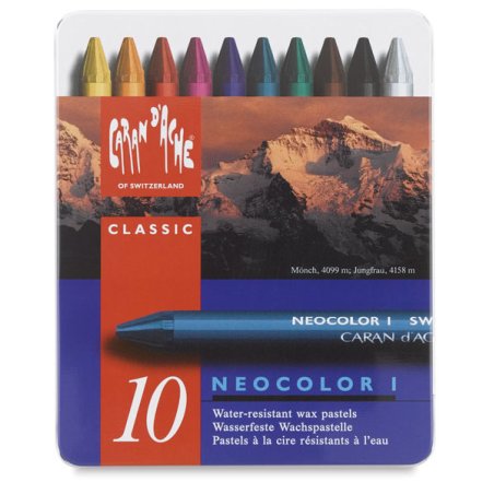 CARAN D'ACHE Pastel à la cire NEOCOLOR I, étui métal de 10