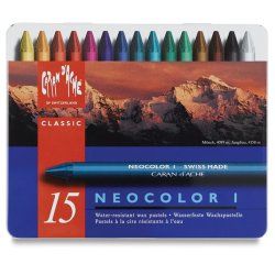 CARAN D'ACHE Pastel à la cire NEOCOLOR I, étui métal de 15