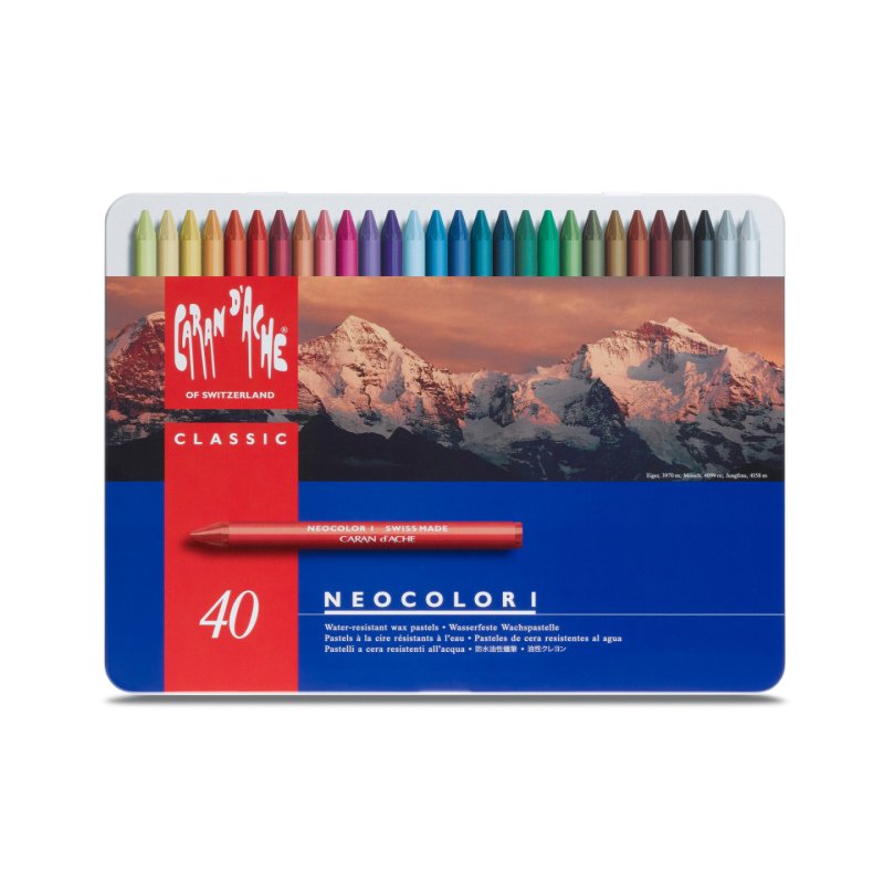 CARAN D'ACHE Pastel à la cire NEOCOLOR I, étui métal de 40