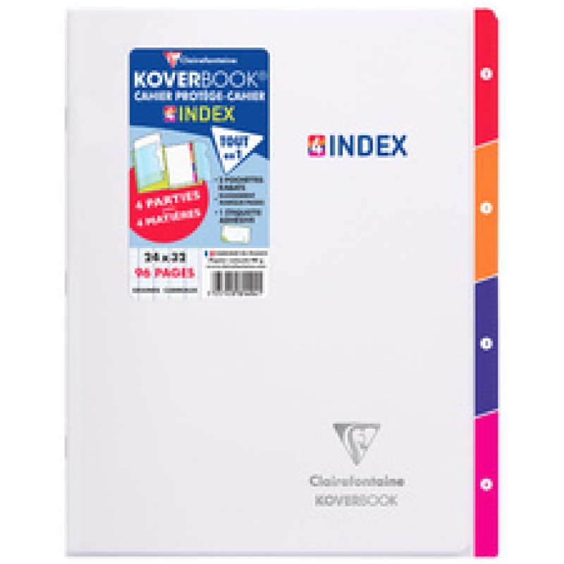 Clairefontaine Cahier piqûre KOVERBOOK 4INDEX, 240 x 320 mm