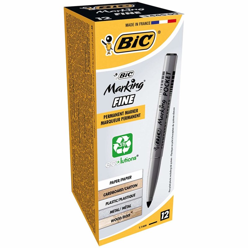 BIC Marqueur permanent Marking POCKET ECOlutions, noir
