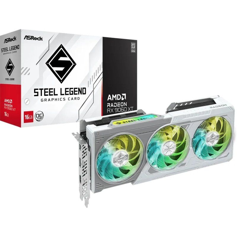 STOCK4 EN COURS DE LIVRAISON NBB-Carte Graphique ASRock Radeon RX 9060 XT Steel Legend OC 16Go