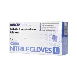 Kingfa Medical Disposable Nitrile Gloves Violet Size L 100 Pieces