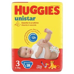 Huggies Unistar Diapers 3 (4-9 kg) - 18 Count