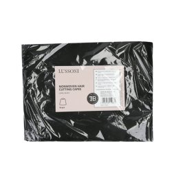 T4B LUSSONI Black Large Disposable Hairdressing Capes - Pack of 10