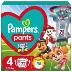 PAMPERS WB Paw Patrol diapers size 4 9-15kg 72 pcs.
