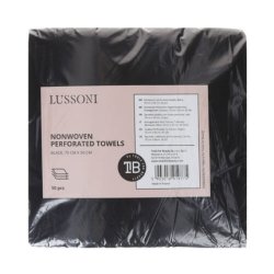 LUSSONI Nonwoven Perforated Paper Towels 50 Pack Black