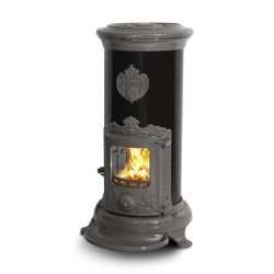 310107000033-Poêle à bois PETIT 7,5 KW GRIS METALLISE *