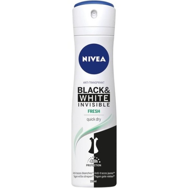 Nivea Fresh Deodorant Invisible For Black and White Spray 150g