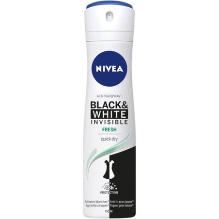 Nivea Fresh Deodorant Invisible For Black and White Spray 150g