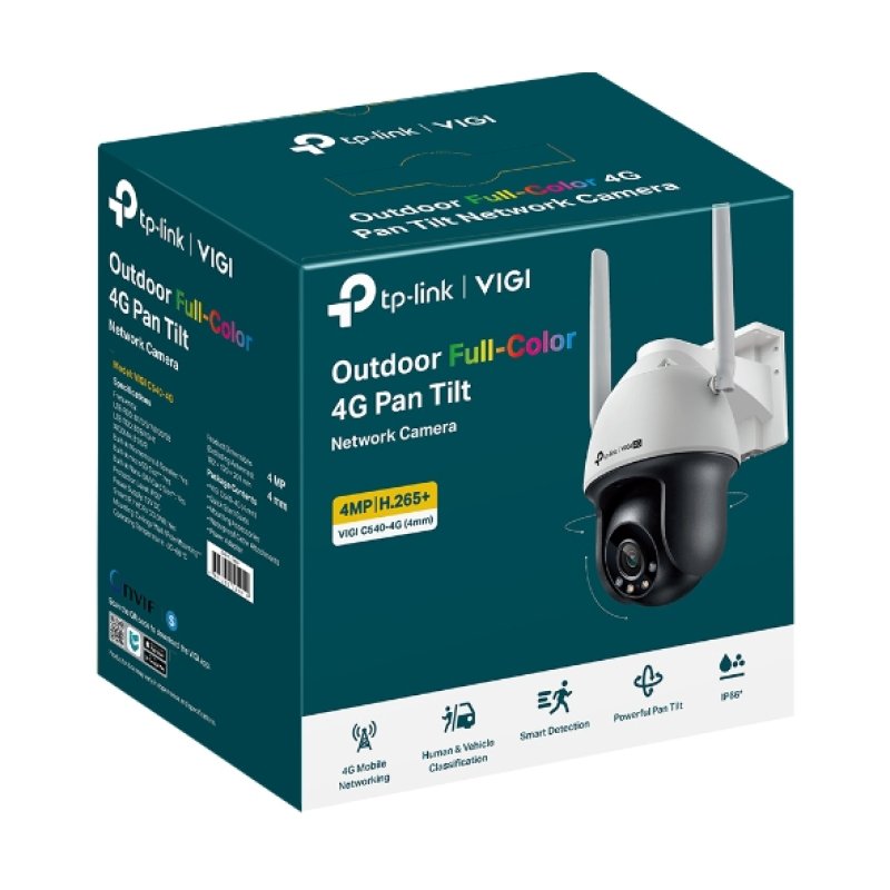 TP-Link VIGI C540-4G Tourelle Caméra de sécurité IP Intérieure et extérieure 2560 x 1440 pixels Plafond/mur