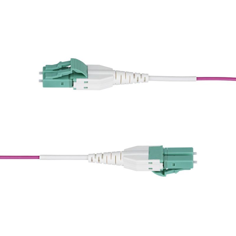 StarTech.com 1m (3ft) LC to LC (UPC) OM4 Multimode Fiber Optic Cable, Erika Violet, 50/125µm, 40G/100G, LOMMF/VCSEL,