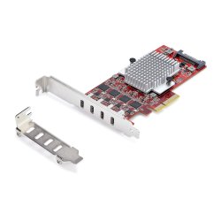 CARTE PCIE USB-C 4 PORTS USB 3.2 10 GBPS 4 CONTROLEURS USB