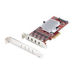 StarTech.com 4-Port USB Type-C PCIe Card, USB 3.2 10Gbps, USB-C PCI Express Expansion Card, 4x Independent USB
