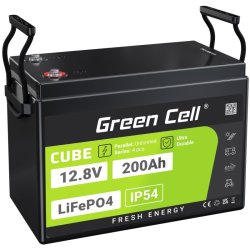 Green Cell LFPGC12V200AH Batterie de l'onduleur Phosphate de fer lithié (LiFePo4) 12,8 V 200 Ah