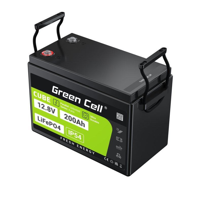 Green Cell LFPGC12V200AH Batterie de l'onduleur Phosphate de fer lithié (LiFePo4) 12,8 V 200 Ah