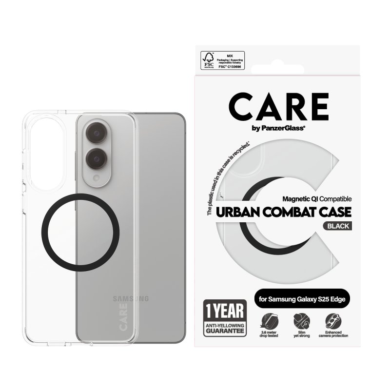 CARE by PanzerGlass - Flagship Case T Urban w. Black Qi Samsung Galaxy PS
