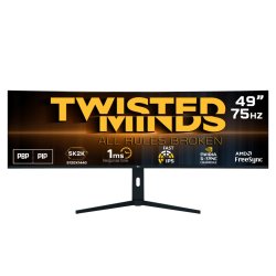 Twisted Minds - 49 5K/2k 75HZ Curved IPS panel Gaming Monitor TM492K75IPS
