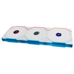 Lian Li UNI FAN TL Wireless LCD Lüfter, ARGB, PWM, 3er-Pack inkl. Controller - Reverse Blade, 120 mm, weiß