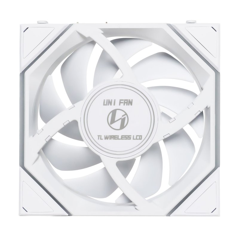 Lian Li UNI FAN TL Wireless LCD Lüfter, ARGB, PWM - Reverse Blade, 120 mm, weiß