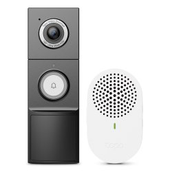 TP-LINK (TAPO D235) Smart Battery/Wired 2K 5MP Video Doorbell Camera w/ Chime, 7-Month Battery, Night Vision,