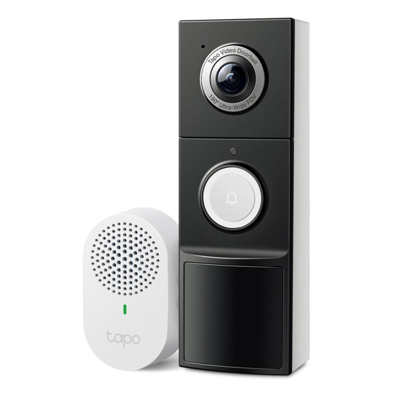 TP-LINK (TAPO D235) Smart Battery/Wired 2K 5MP Video Doorbell Camera w/ Chime, 7-Month Battery, Night Vision,