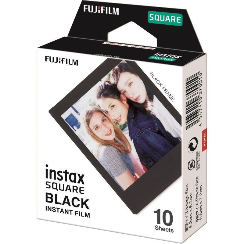 Fujifilm Instax Square Black Frame schwarz instant picture film 10 pc(s) 62 x 62 mm