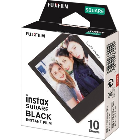 Fujifilm Instax Square Black Frame schwarz pellicule polaroid 10 pièce(s) 62 x 62 mm