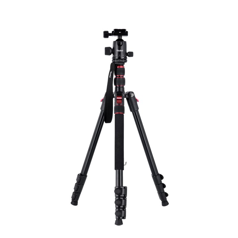 Rollei - Compact Traveler No. 2 Tripod - Aluminium - 43.5 cm Pack Size, 44 cm Min Height, 180 cm Max Height