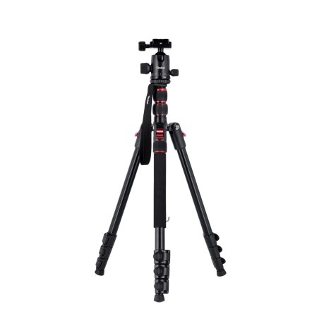 Rollei - Compact Traveler No. 2 Tripod - Aluminium - 43.5 cm Pack Size, 44 cm Min Height, 180 cm Max Height