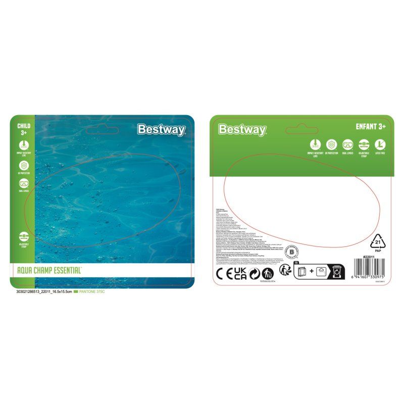 Bestway 30182 / 23 kit de natation Couleurs assorties Enfants, ados et adultes