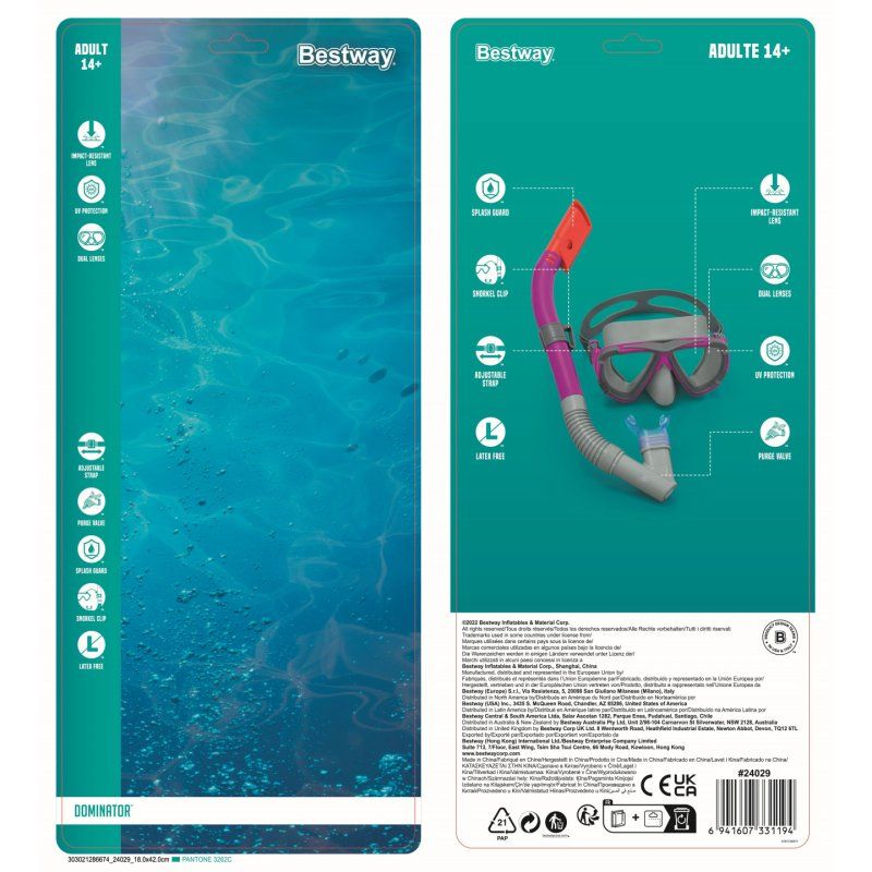 Bestway 30182 / 23 kit de natation Couleurs assorties Enfants, ados et adultes