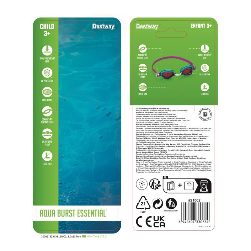 Bestway 30182 / 23 kit de natation Couleurs assorties Enfants, ados et adultes