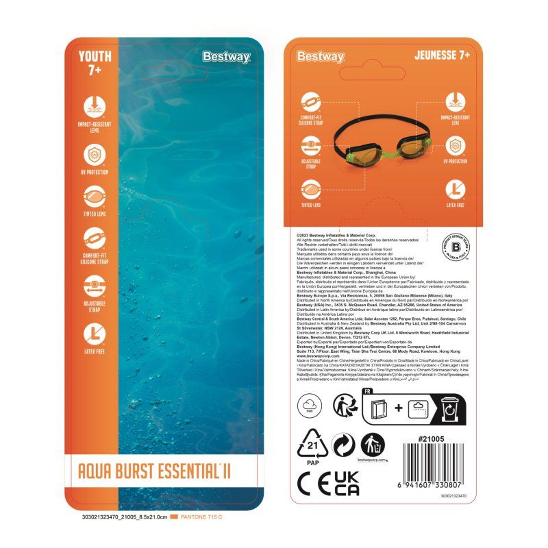 Bestway 30182 / 23 kit de natation Couleurs assorties Enfants, ados et adultes