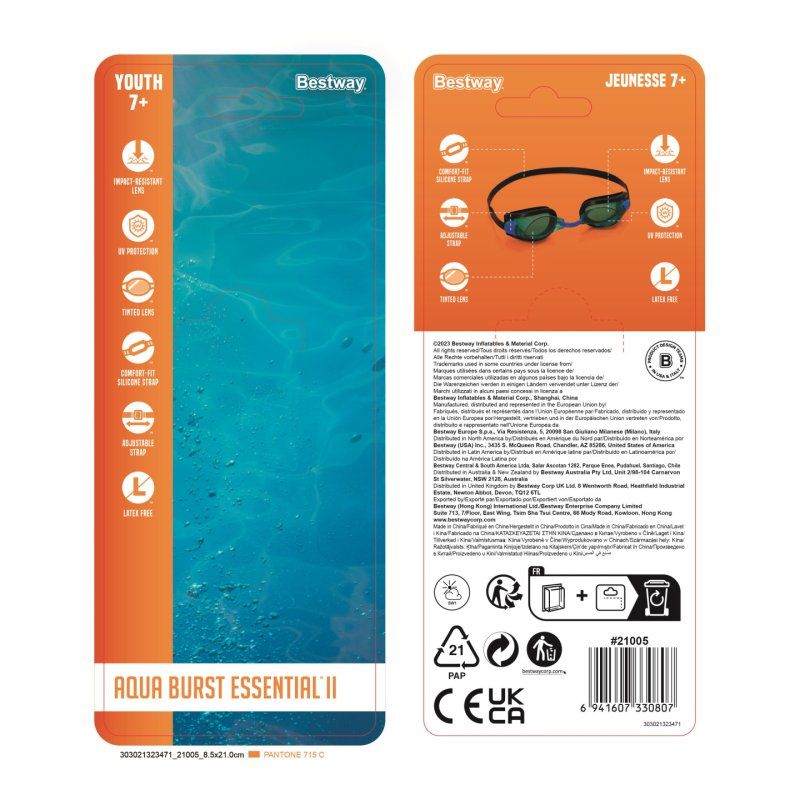 Bestway 30182 / 23 kit de natation Couleurs assorties Enfants, ados et adultes