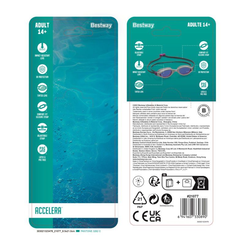 Bestway 30182 / 23 kit de natation Couleurs assorties Enfants, ados et adultes