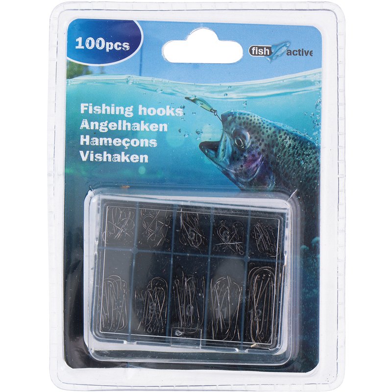 100 Pièces Hameçon Carbone