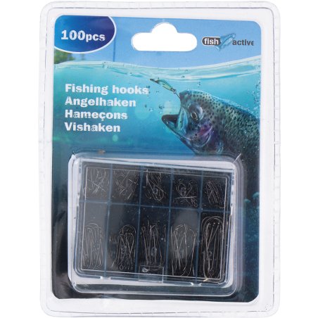 100 Pièces Hameçon Carbone