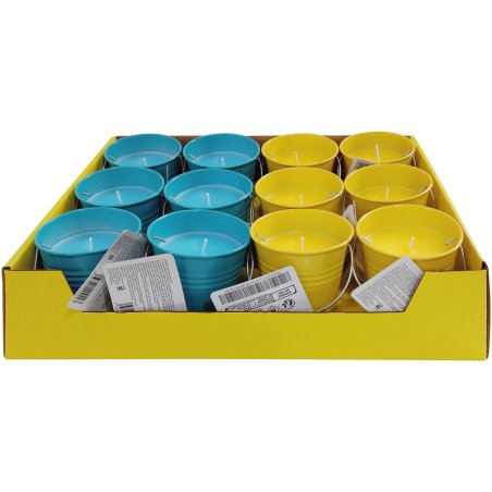 Bougie En Pot Métal 8X7Cm - Modèle choisi aléatoirement