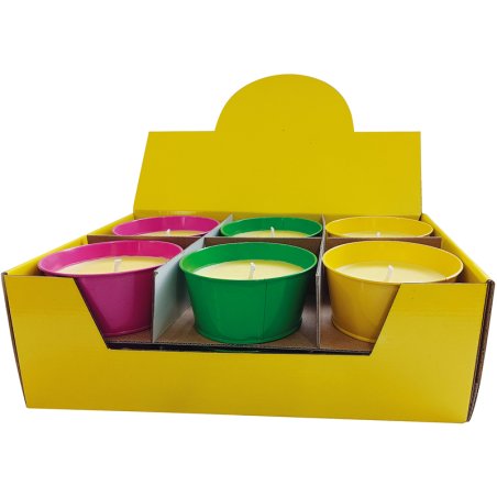 Bougie En Pot Métal 10X5 - Modèle choisi aléatoirement